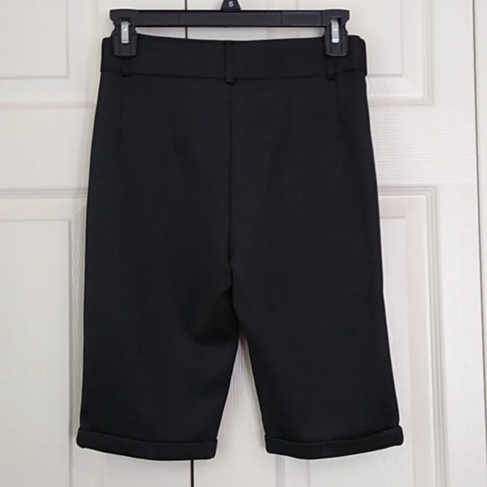 NEW Fashion Nova Walk In The Park Biker Trouser - Black - Picture 8 of 16